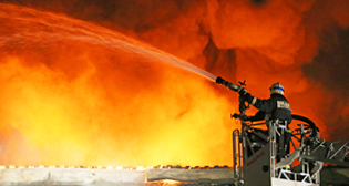 Пожар на складе в Москве