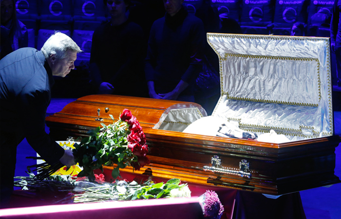 Губернатор Ростовской области Василий Голубев на церемонии прощания