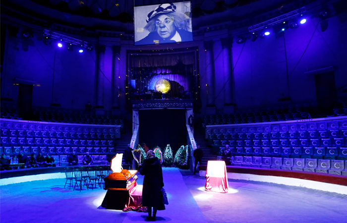 Прощание с артистом цирка Олегом Поповым в Ростове-на-Дону