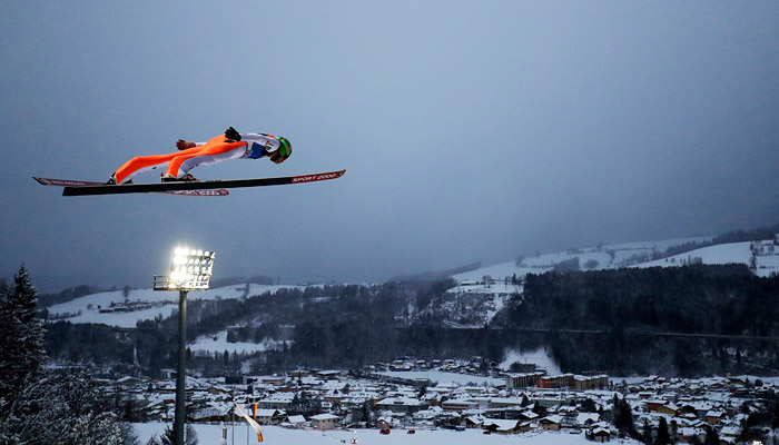 Участник четвертого этапа "Турне четырех трамплинов" в Австрии