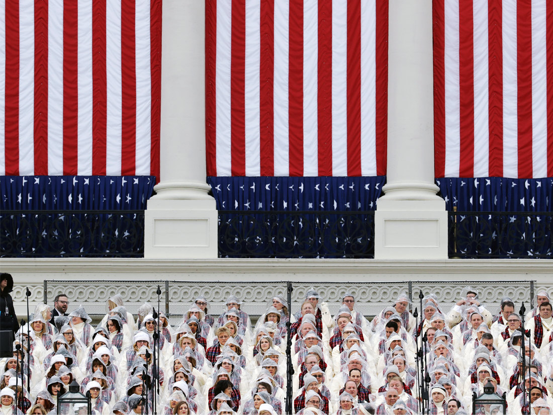 Церковная служба в преддверии церемонии инаугурации в церкви св. Иоанна в Вашингтоне