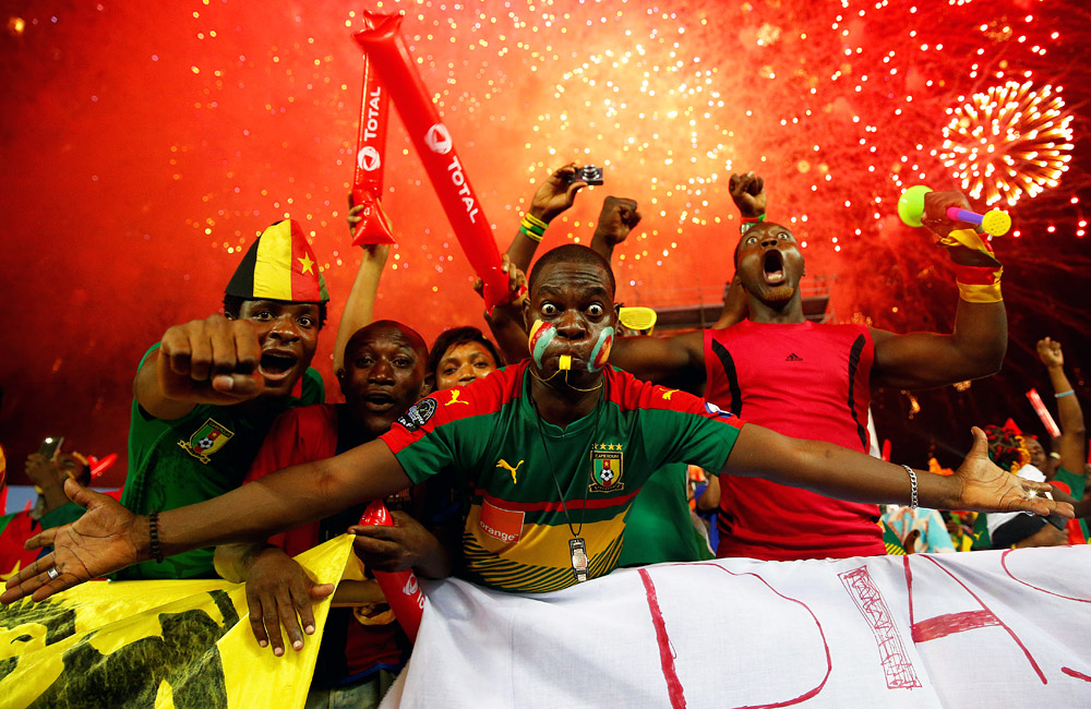 Болельщики перед финальным матчем Кубка африканских наций в Габоне