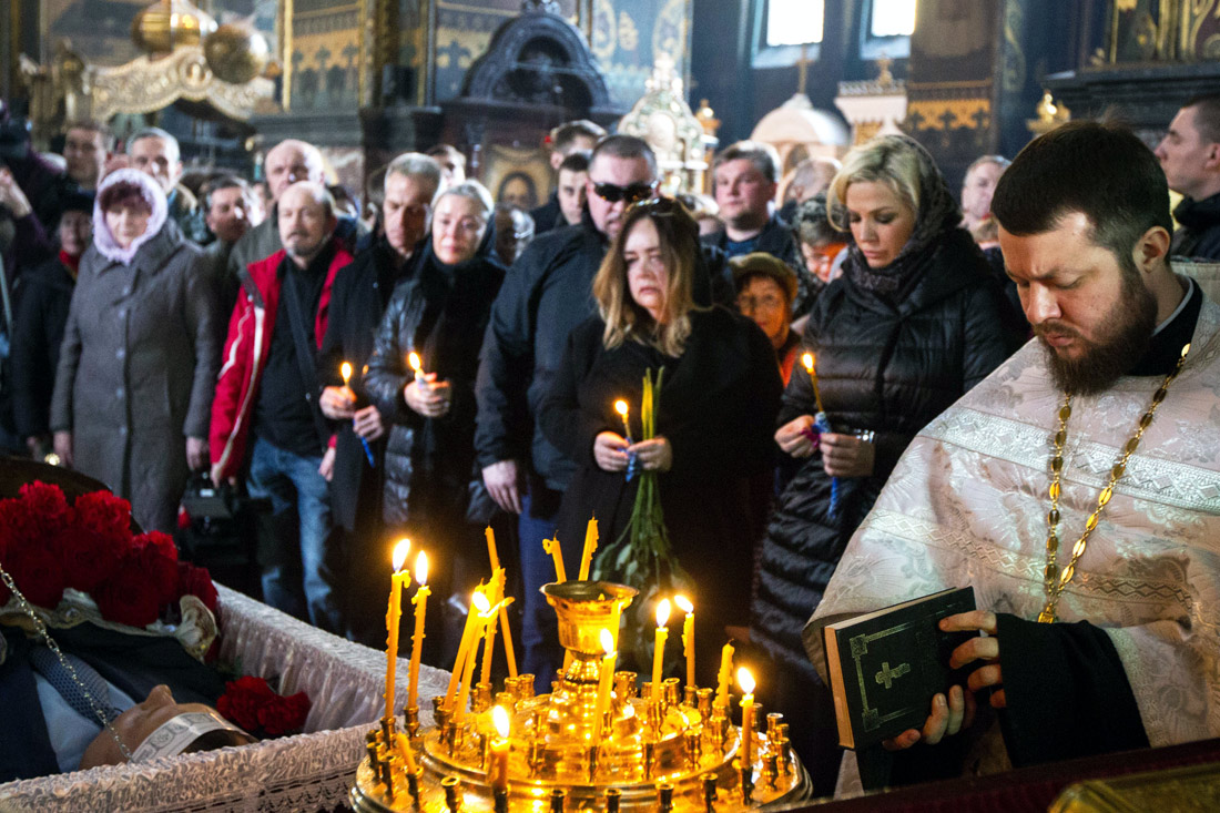 Прощание с Денисом Вороненковым в Киеве