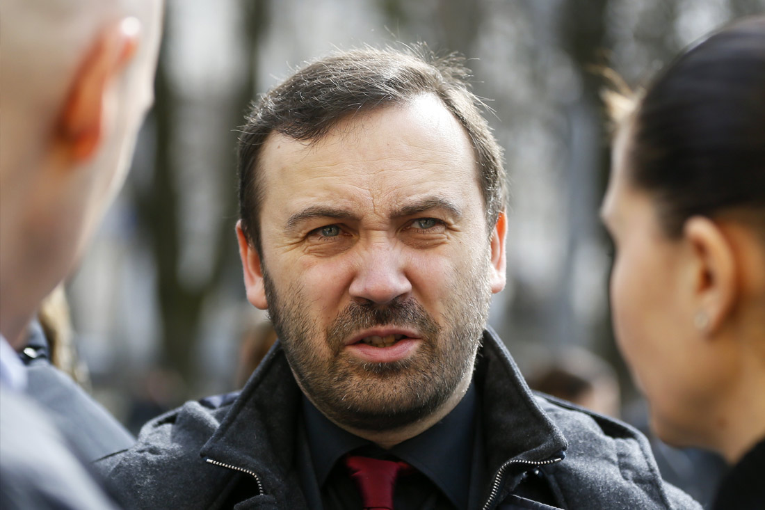 Экс-депутат Госдумы РФ Илья Пономарев на церемонии прощания