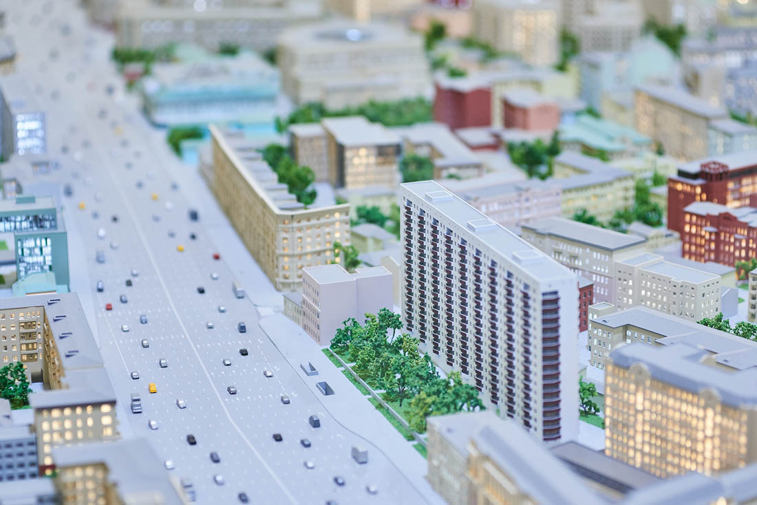 В данный момент Садовое кольцо представлено на макете фрагментарно