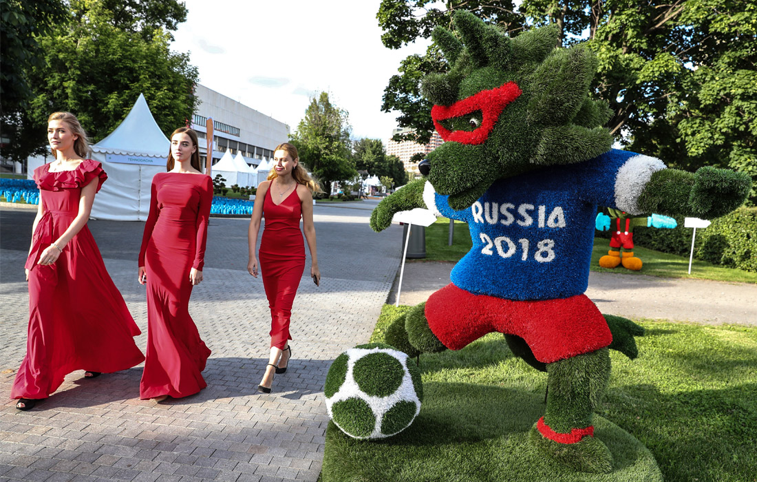 Фигура официального талисмана чемпионата мира по футболу 2018 года волка Забиваки