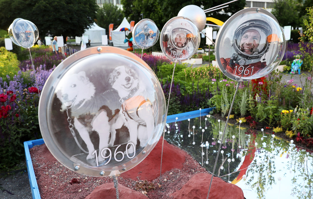 Сад "Поехали!", посвященный освоению космоса советскими космонавтами