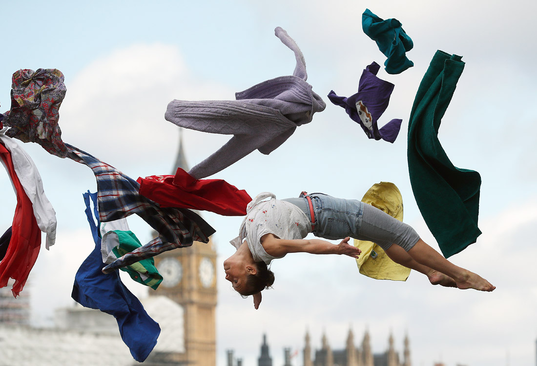 Выступление цирковых артистов в Лондоне