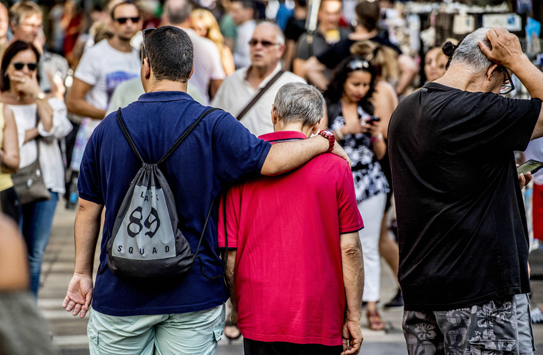 Акция памяти на улице Рамбла в Барселоне