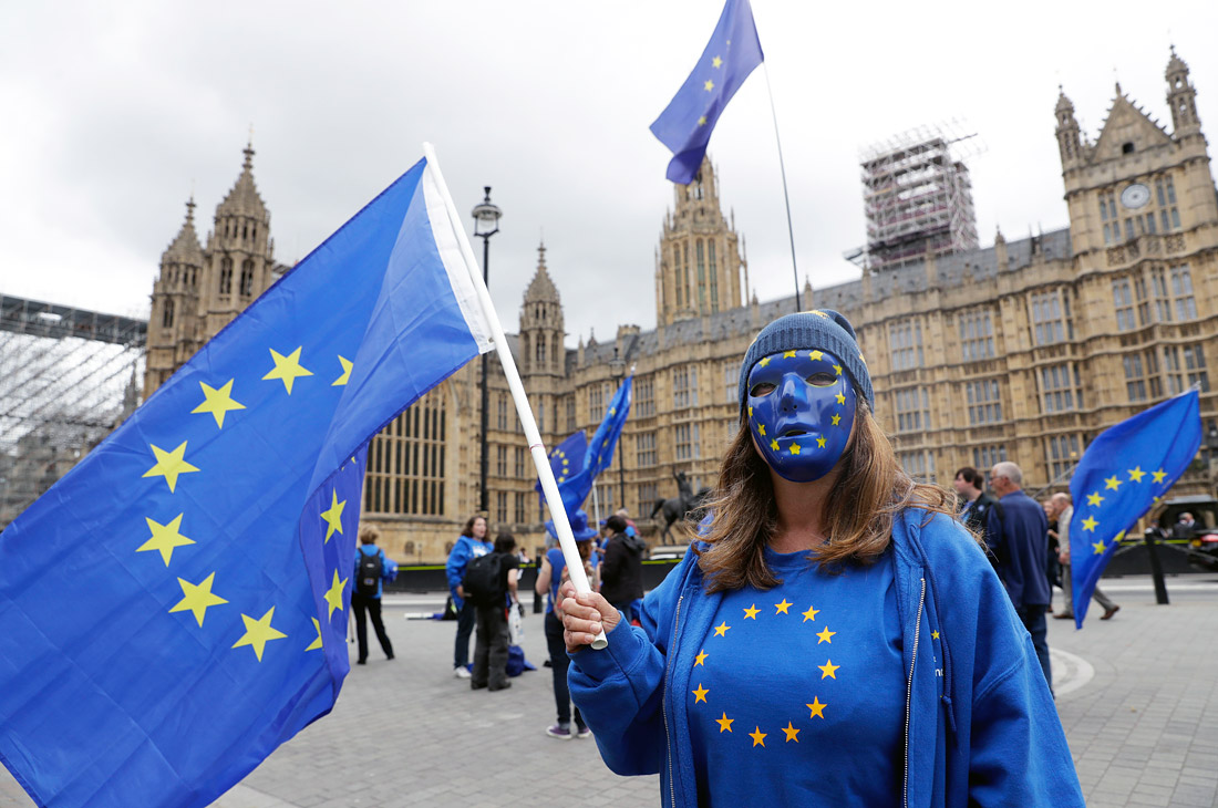 В Лондоне собрались протестующие против выхода Великобритании из ЕС