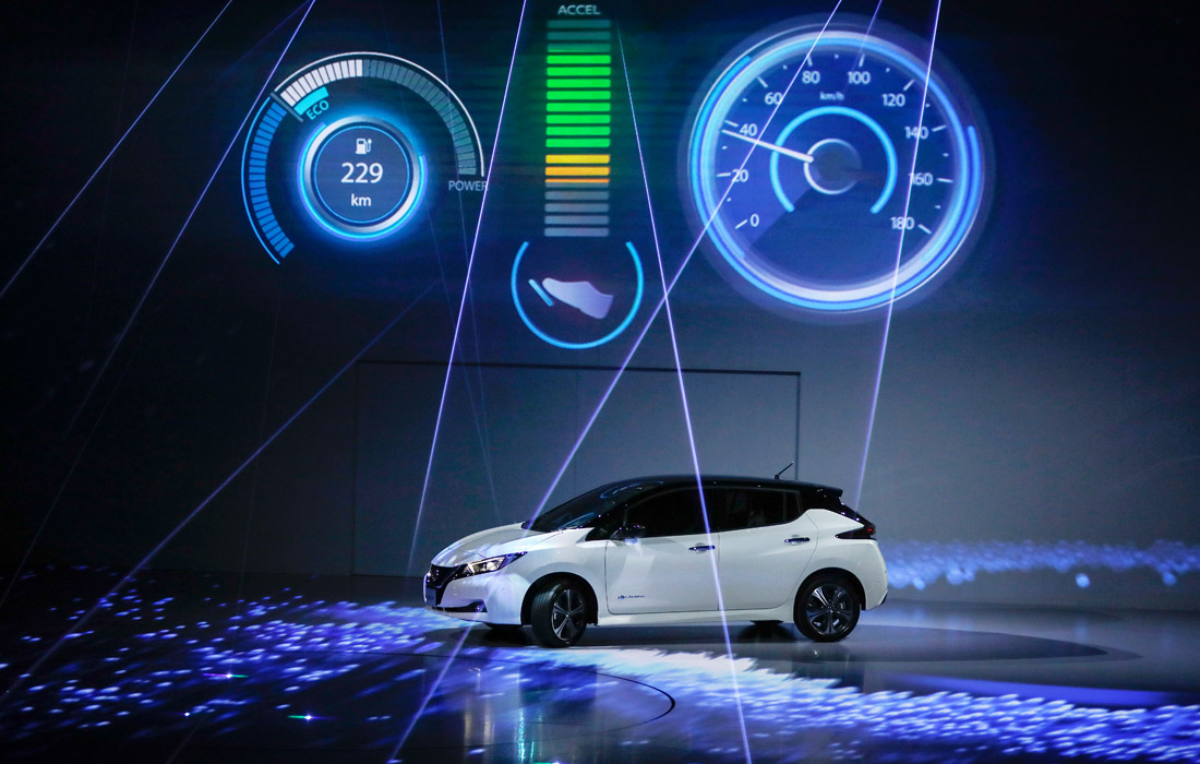 В японской Тибе компания Nissan представила новое поколение электромобиля Leaf