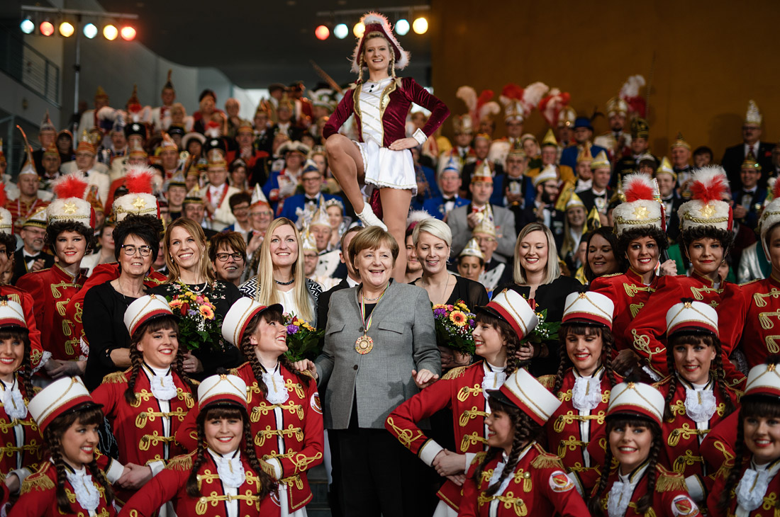 Ежегодный карнавальный прием в Канцелярии Ангелы Меркель в Берлине