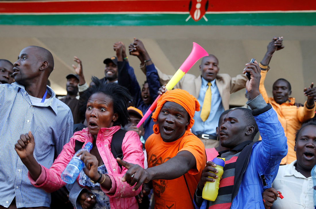 Сторонники кенийского лидера оппозиции Раилы Одинги в Найроби