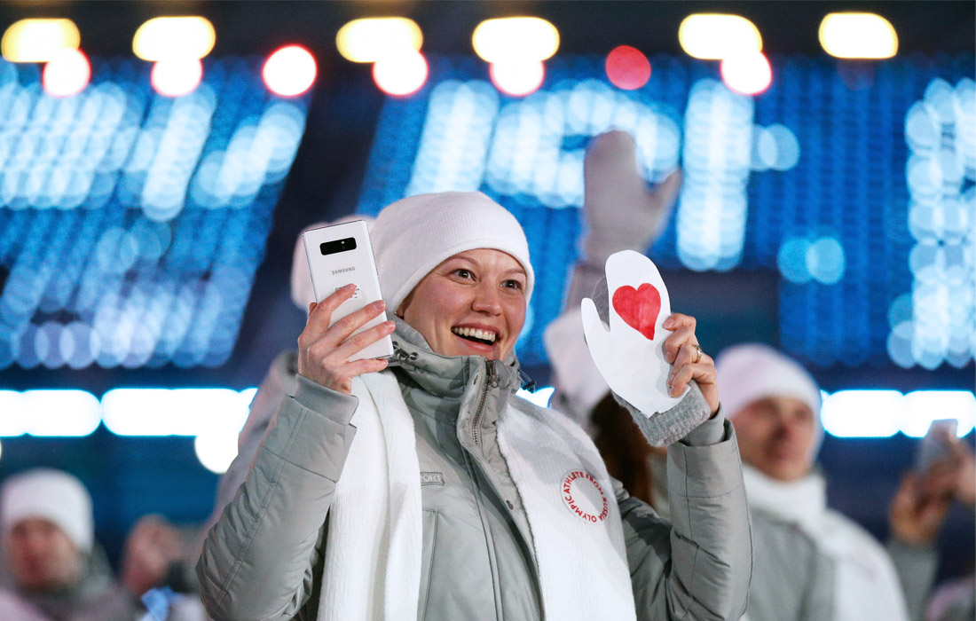 Участница команды олимпийских атлетов из России