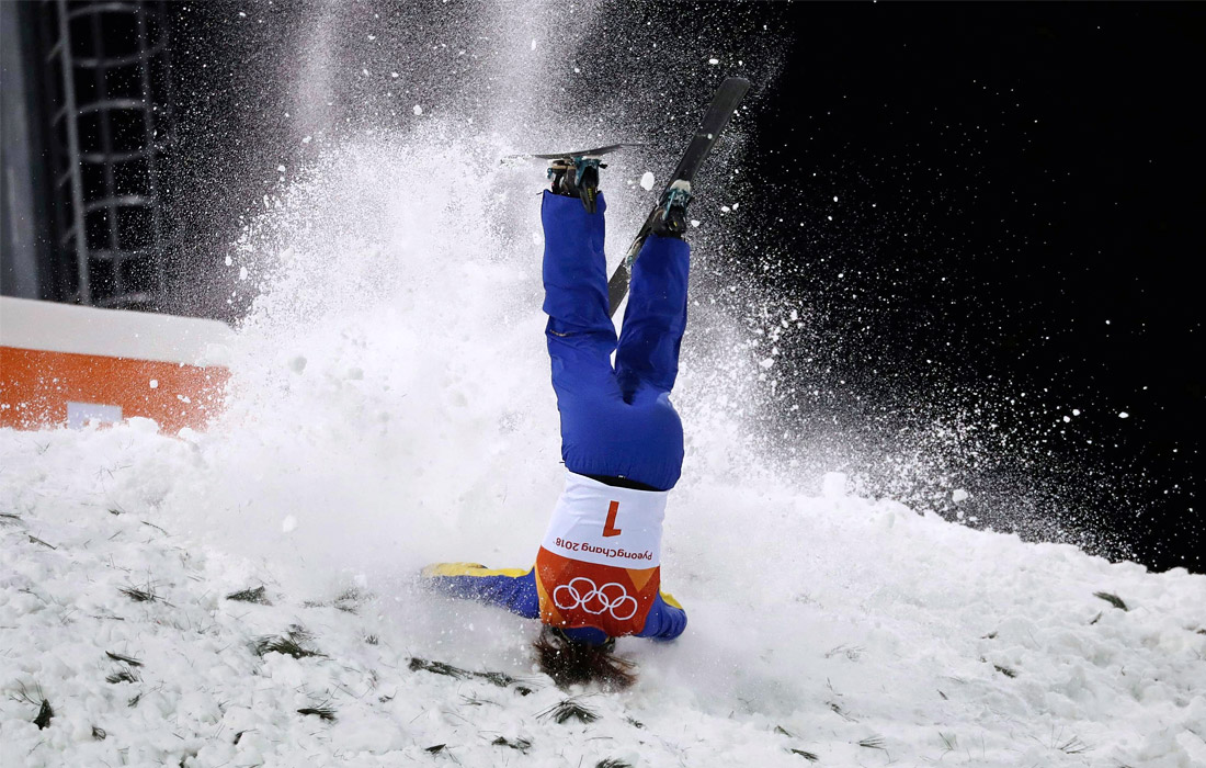 Неудачное приземление китайской фристайлистки Сюй Мэнтао