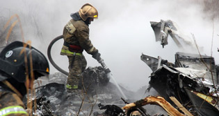 Крушение вертолета Ми-8 в Хабаровске