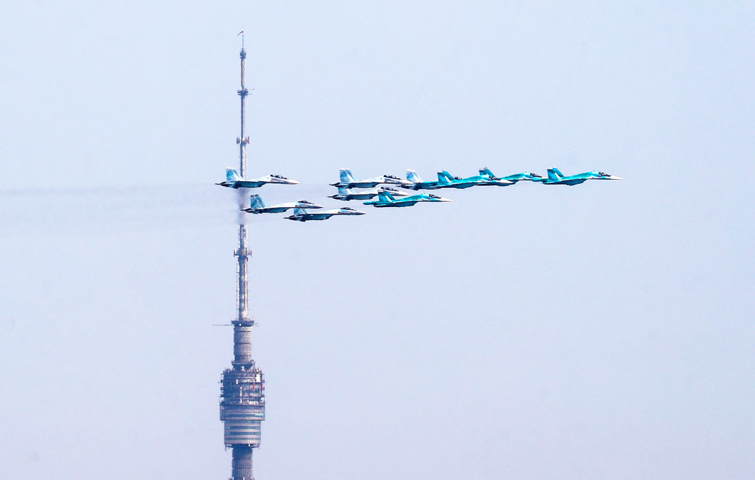 В Москве прошла репетиция воздушной части парада Победы