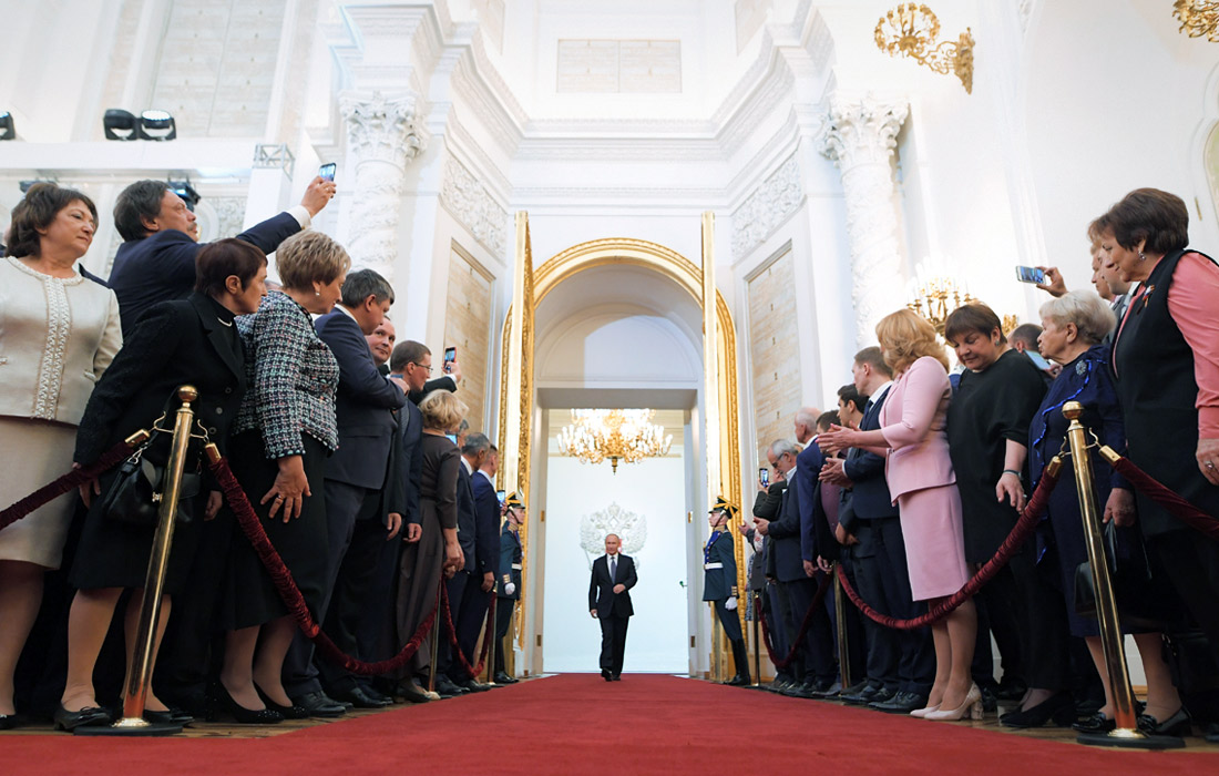 Во время торжественной церемонии вступления в должность президента РФ