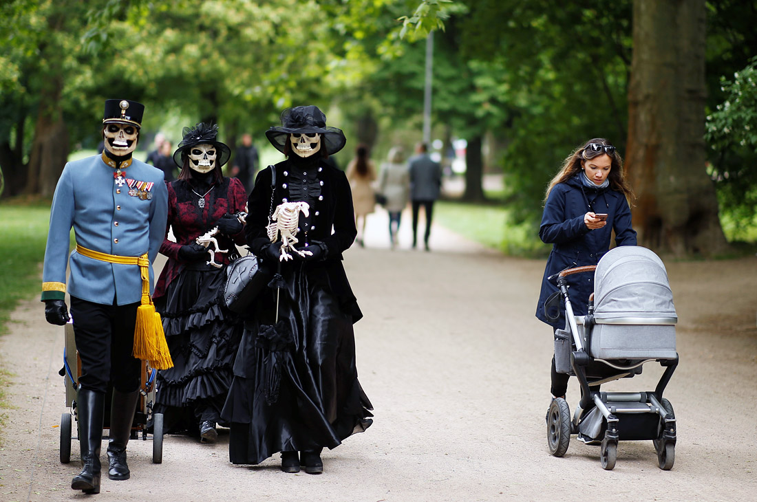 Парк в Лейпциге. Германия.