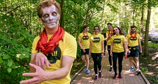 Забег зомби-ран в Сокольниках