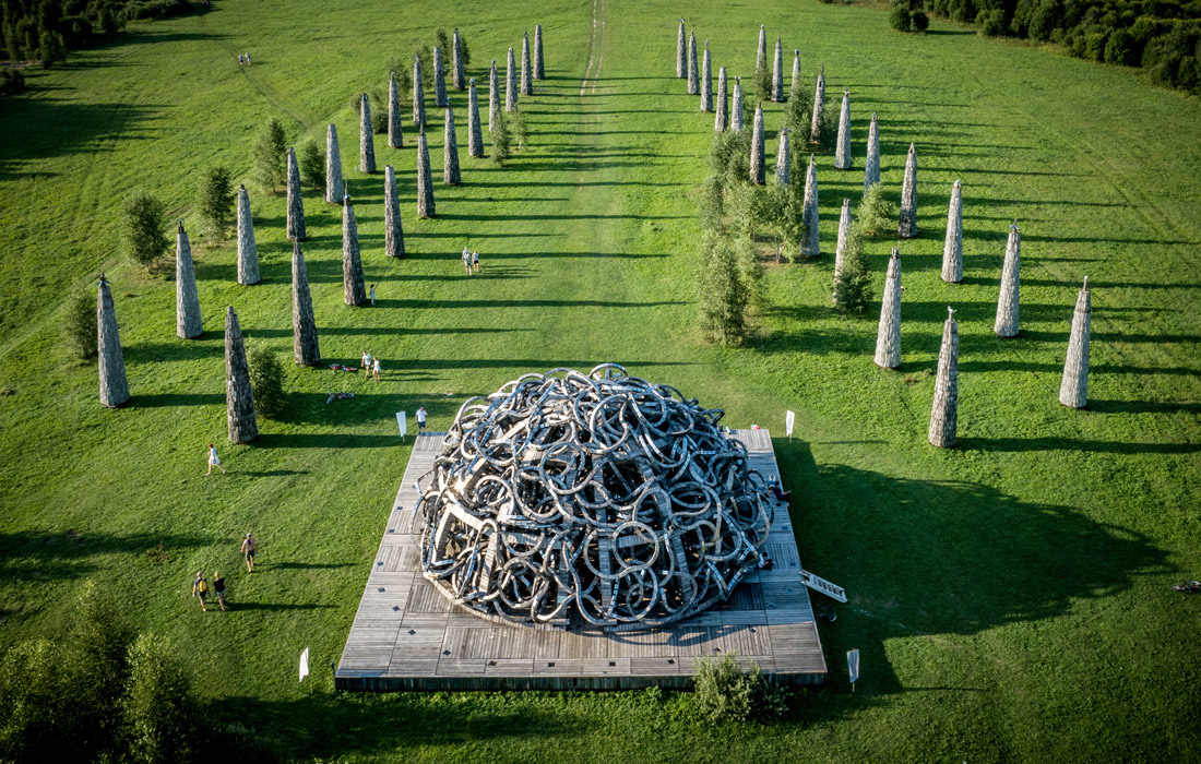 Ландшафтная инсталляция Николая Полисского "Вселенский разум"