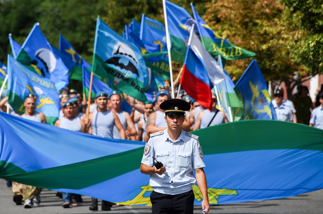 Празднование Дня ВДВ в Астрахани
