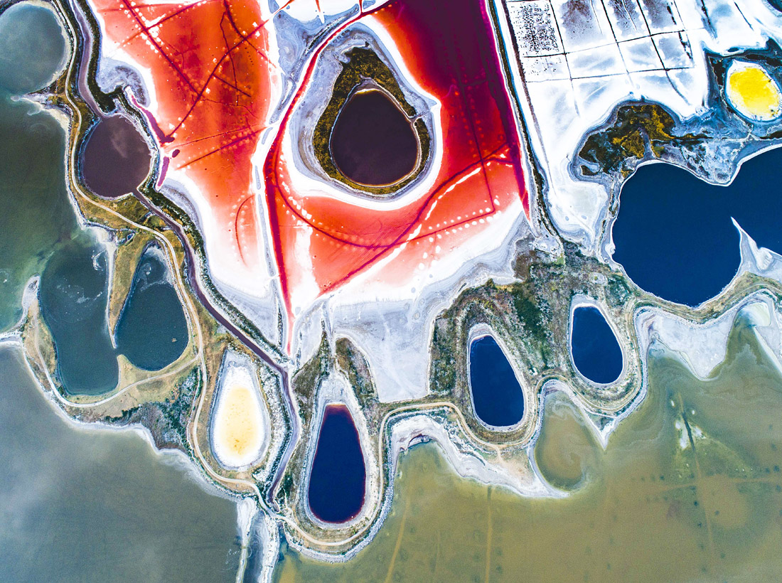 Соленые озера в китайской провинции Шаньси