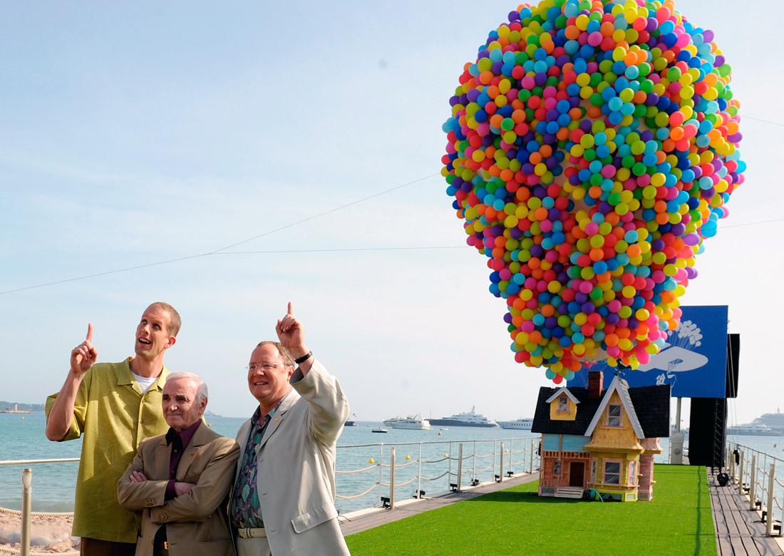 С создателями мультфильма "Вверх" в Канне. 2009 год.