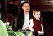 Николай Караченцов с внуком Петей перед началом праздничного вечера, посвященного 40-летию творческой деятельности в театре "Ленком". Апрель 2008 года.
