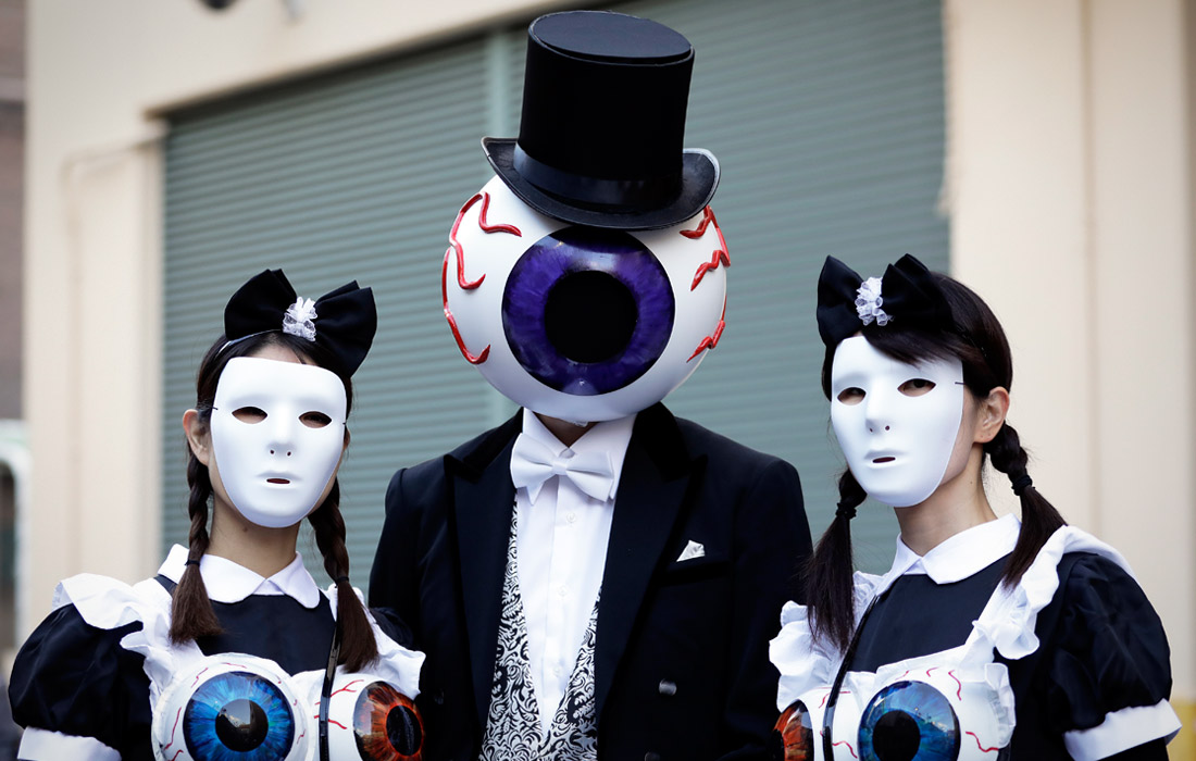 Участники крупнейшего Хэллоуин-парада в Японии