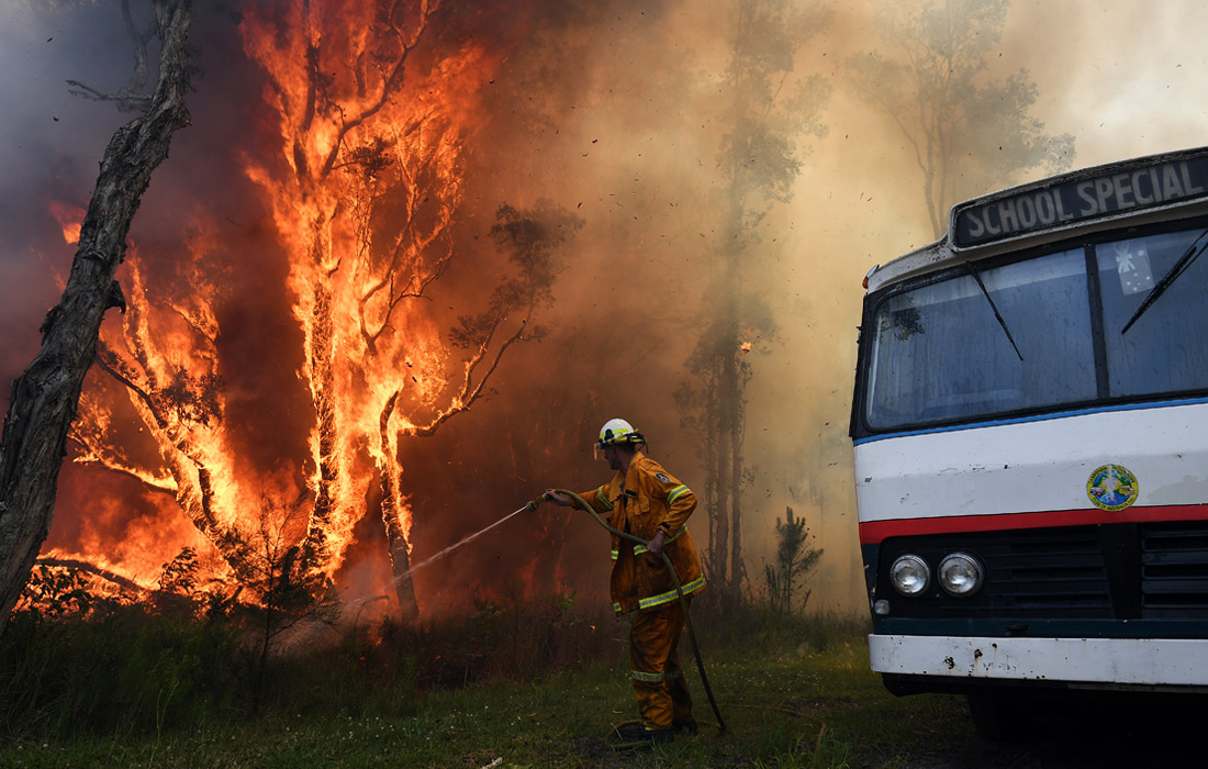 Крупные лесные пожары охватили территорию штата Новый Южный Уэльс в Австралии