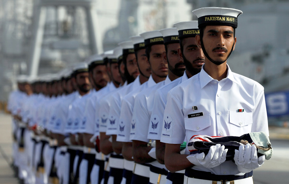Церемония открытия международных военно-морских учений "Аман-19" в Карачи, Пакистан