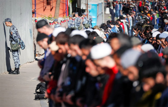 Празднование Ураза-байрама в Москве