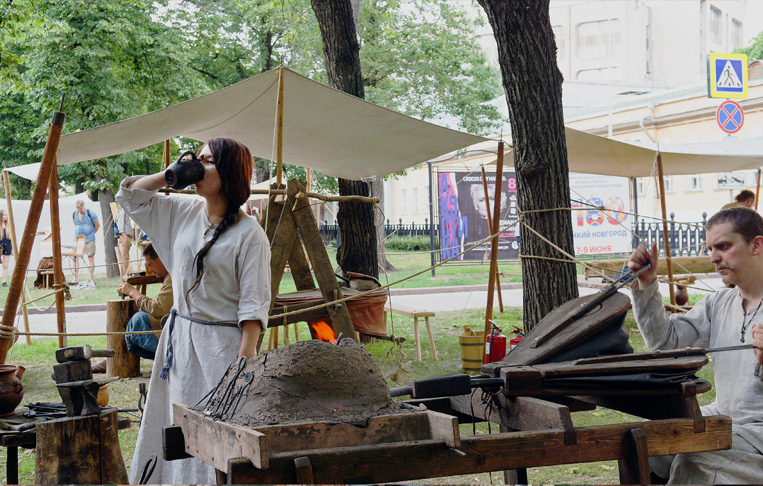 У печи в 30-градусную жару