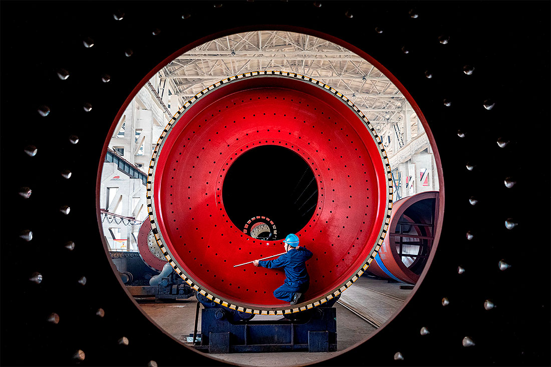 На одном из китайских заводов-производителей промышленных измельчителей