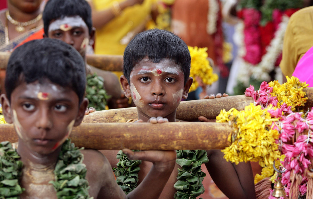 В Индии прошел фестиваль, посвященный индуистскому богу Муругану в храме в Ченнае