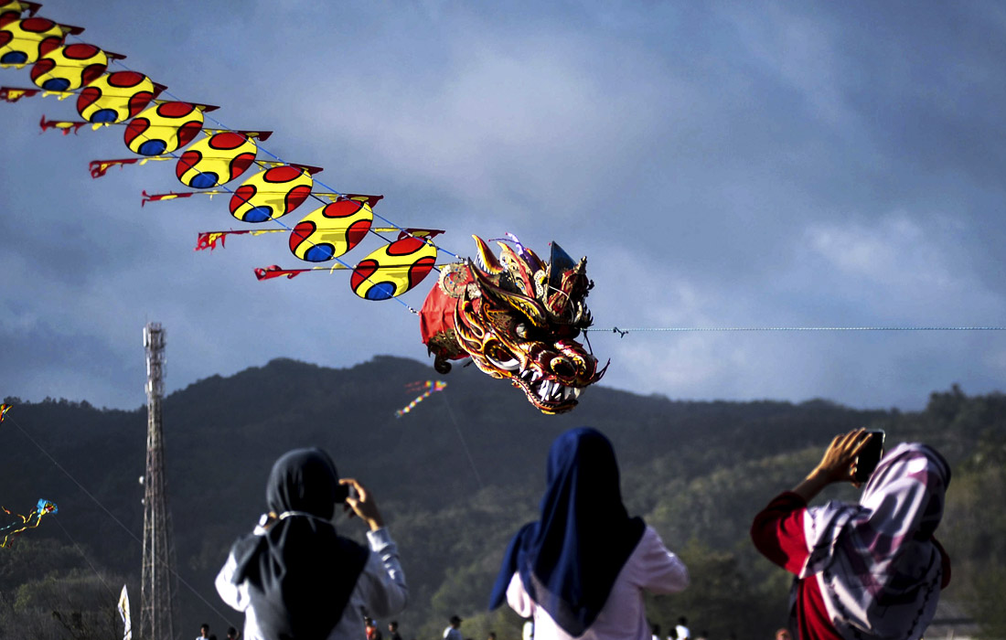 Международный фестиваль воздушных змеев в Джокьякарте, Индонезия