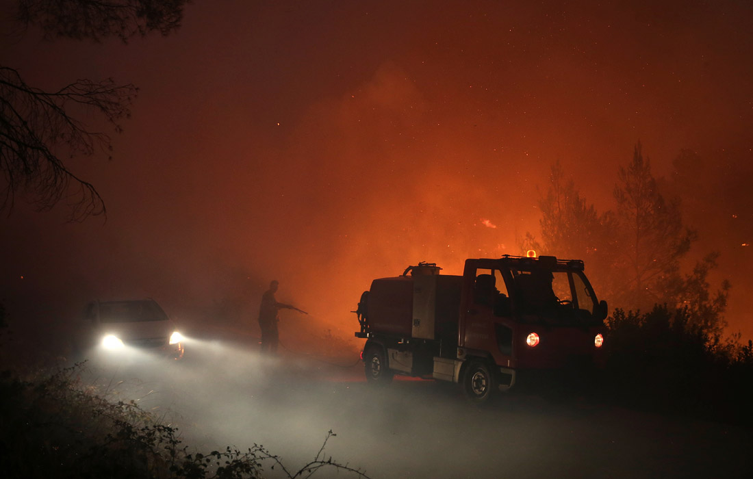 Накануне с Эвбеи эвакуировали несколько сотен местных жителей
