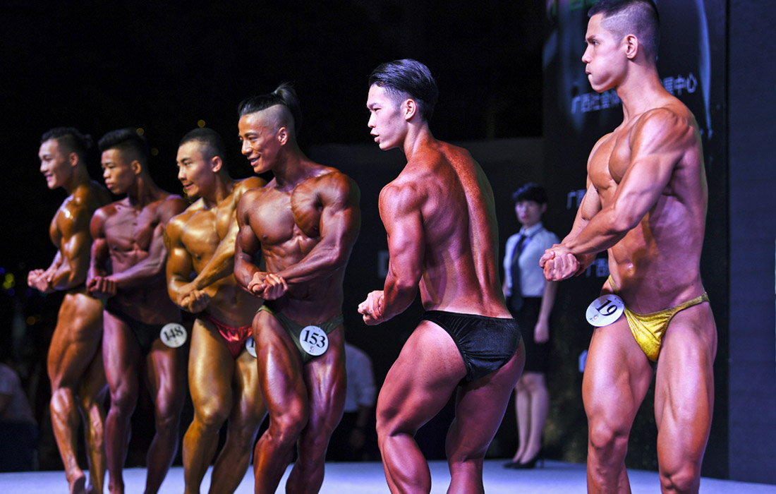 В провинции Гуанси на юге-западе Китая прошел чемпионат по фитнесу и бодибилдингу