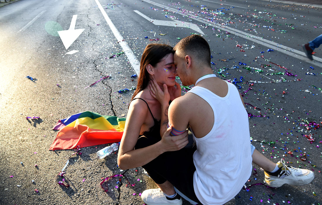 После ЛГБТ марша в Подгорице, Черногория