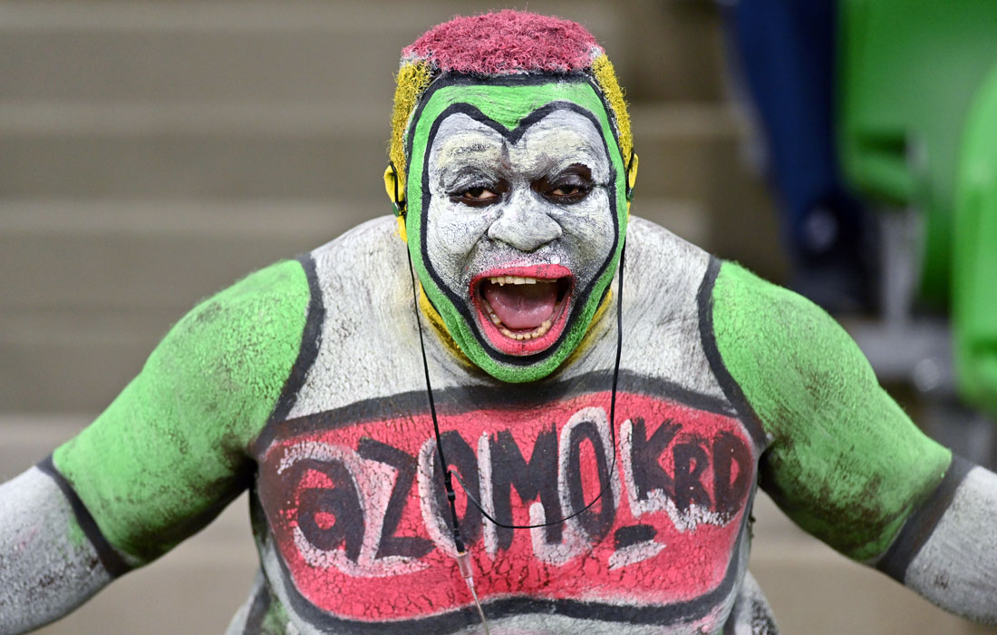 Болельщик на матче второго тура группового этапа Лиги Европы УЕФА между командами "Краснодар"  и "Хетафе" (Испания)