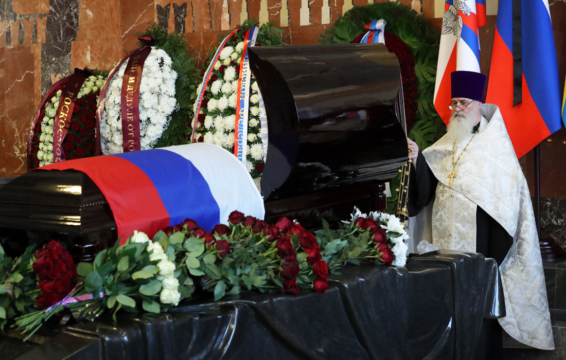 Во время прощания с космонавтом Алексеем Леоновым