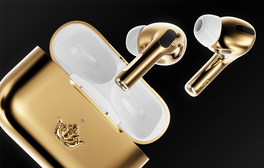 Российская компания Caviar представила AirPods Pro из чистого золота 750 пробы стоиостью 4,3 млн рублей