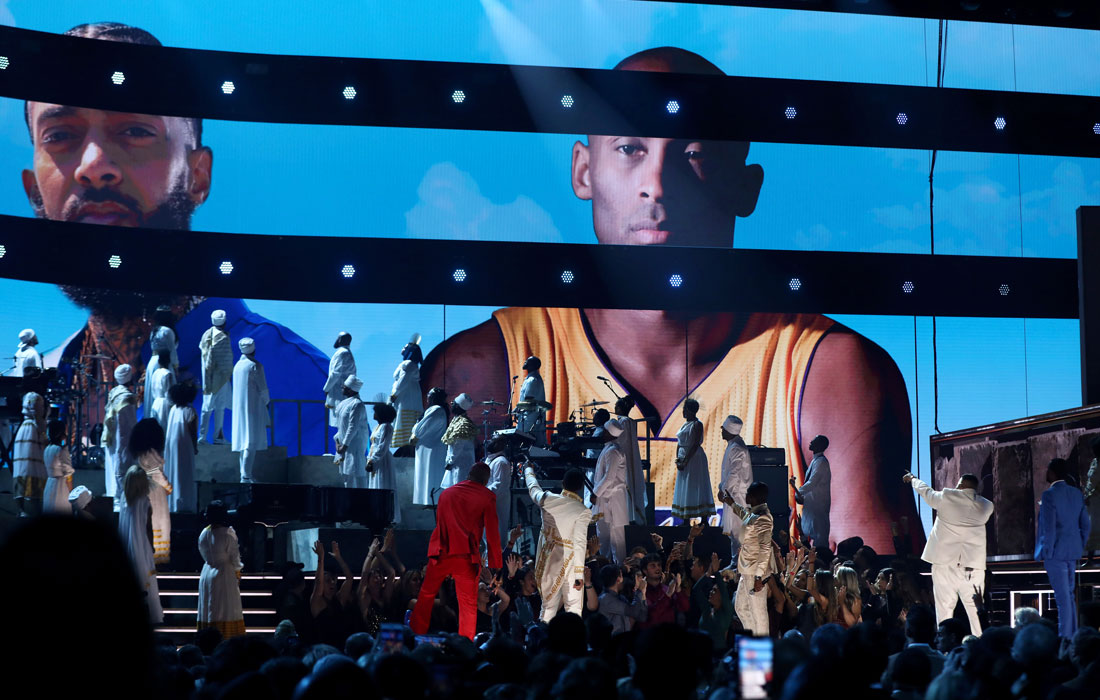 Посвящение ушедшим из жизни рэперу Nipsey Hussle и баскетболисту Коби Брайанту