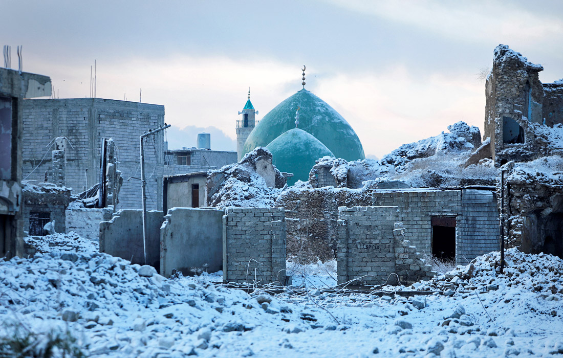 На севере Ирака выпал снег