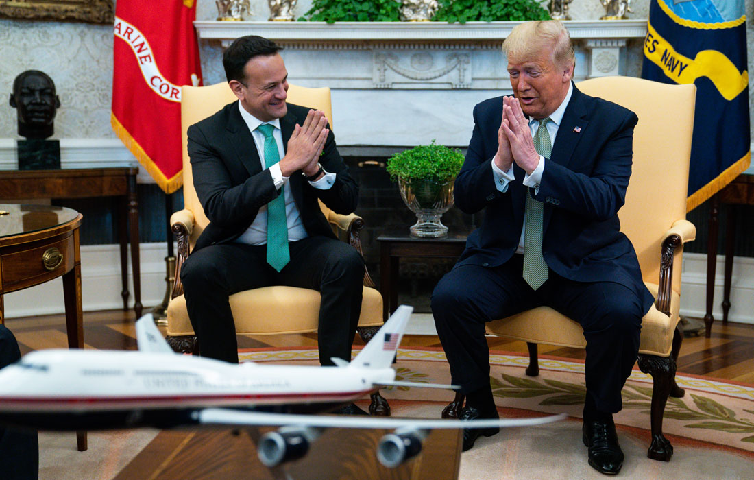 Президент США Дональд Трамп встретился с премьер-министром Республики Ирландия Лео Варадкаром в Белом доме