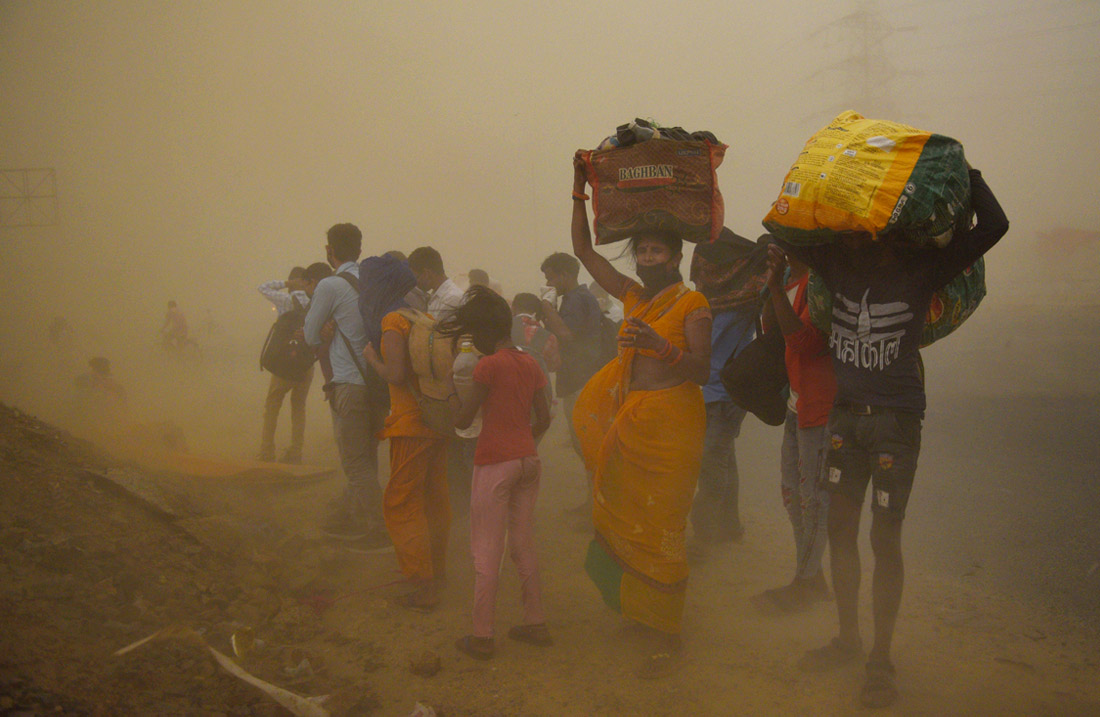 Пыльная буря в Нью-Дели