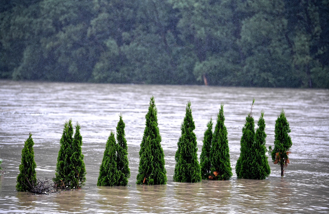 Результатом проливных дождей на юге Польши стали сильные наводнения
