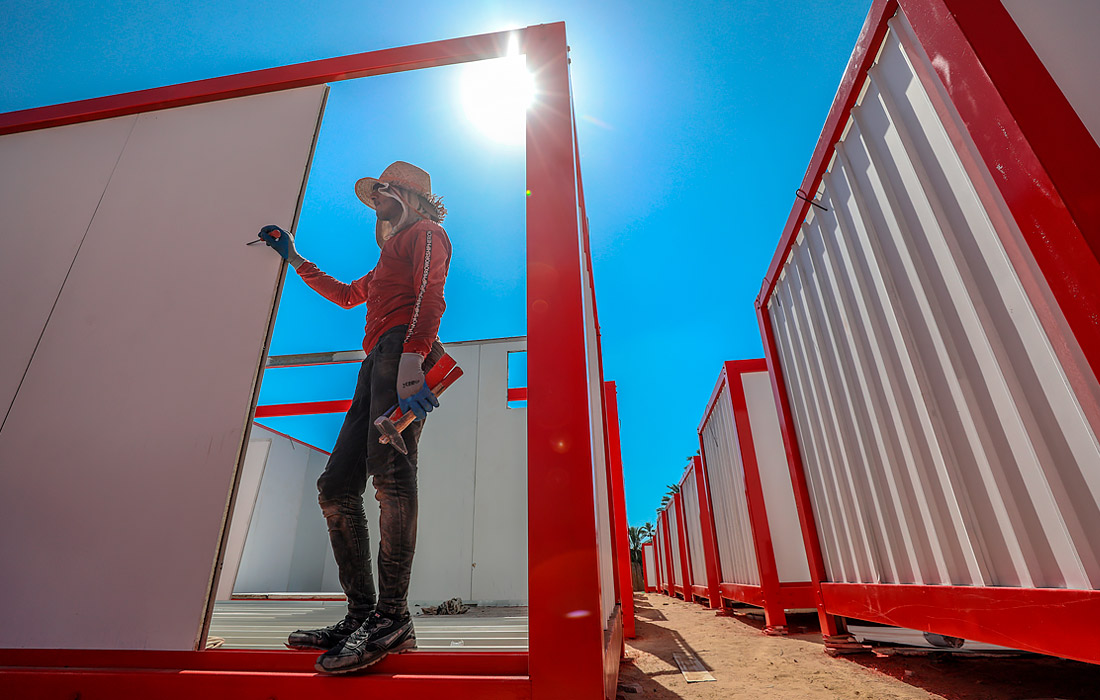 20 июля. В Газе приступили к строительству нового госпиталя для зараженных COVID-19.