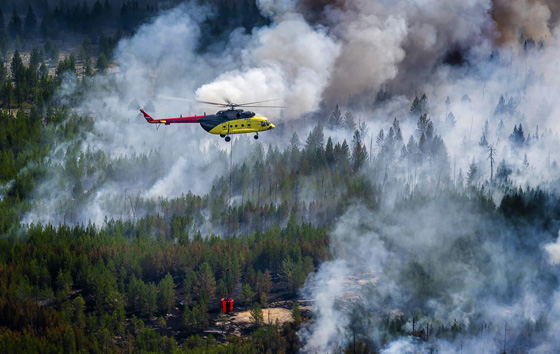 Тушение лесных пожаров в ХМАО